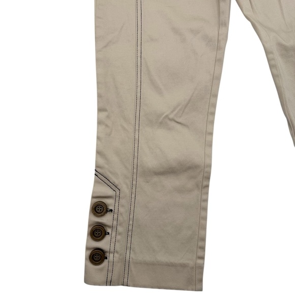 Cache Early 2000s Khaki Cropped Slim Fit Low Rise Decorative Pants Size 2 NWOT - Picture 6 of 10